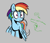 Size: 437x372 | Tagged: safe, artist:_ton618_, rainbow dash, oc, oc:anon, pegasus, pony, aggie.io, blushing, cute, embarrassed, female, frown, lowres, mare, pointing, simple background, spread wings, sweat, wings