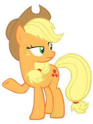 Size: 2121x2828 | Tagged: safe, artist:lcpsycho, imported from derpibooru, applejack, earth pony, pony, applejack's hat, cowboy hat, female, hat, high res, mare, raised hoof, simple background, solo, transparent background, vector