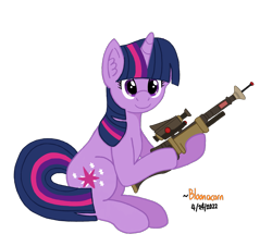 Size: 1233x1117 | Tagged: safe, artist:bloonacorn, imported from derpibooru, twilight sparkle, unicorn, /mlp/ tf2 general, simple background, solo, team fortress 2, transparent background, twilight sniper, unicorn twilight