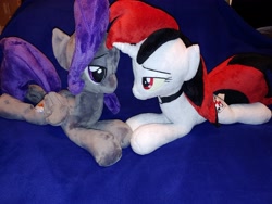 Size: 4032x3024 | Tagged: safe, artist:darthalex70, imported from derpibooru, oc, oc:blackjack, oc:morning glory (project horizons), pegasus, unicorn, fallout equestria, fallout equestria: project horizons, collar, commission, irl, photo, plushie