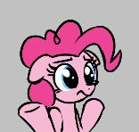 Size: 156x148 | Tagged: safe, artist:wenni, pinkie pie, earth pony, pony, aggie.io, female, lowres, mare, shrug, simple background