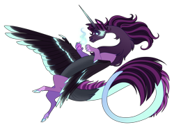 Size: 2050x1500 | Tagged: safe, artist:uunicornicc, imported from derpibooru, oc, draconequus, hybrid, interspecies offspring, offspring, parent:discord, parent:twilight sparkle, parents:discolight, simple background, solo, transparent background