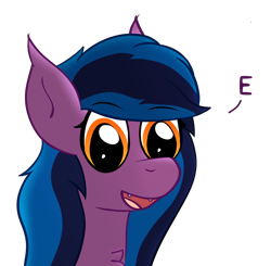 Size: 3371x3302 | Tagged: safe, artist:mlpfimguy, imported from derpibooru, oc, oc only, oc:stormy night, bat pony, eeee, simple background, solo, transparent background