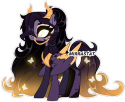 Size: 3299x2698 | Tagged: safe, artist:mirrastat, imported from derpibooru, oc, oc only, pony, base used, colored wings, ethereal mane, eyelashes, female, halter, horns, makeup, mare, simple background, smiling, solo, starry mane, tack, transparent background, two toned wings, wings