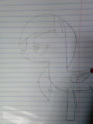 Size: 2448x3264 | Tagged: safe, artist:f3st1ve, imported from derpibooru, oc, oc only, oc:orange, pegasus, pony, female, lined paper, mare, pegasus oc, solo, traditional art
