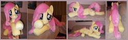 Size: 7416x2360 | Tagged: safe, artist:calusariac, imported from derpibooru, fluttershy, pegasus, pony, butt, fluttershy plushie, irl, life size, photo, plot, plushie, solo