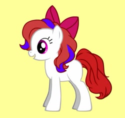 Size: 473x447 | Tagged: safe, imported from derpibooru, oc, oc only, oc:shallow light, pony, happy, simple background, yellow background