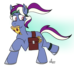 Size: 1488x1365 | Tagged: safe, artist:whirlwindflux, imported from derpibooru, oc, oc only, oc:single slice, earth pony, pony, bag, female, mare, saddle bag, solo