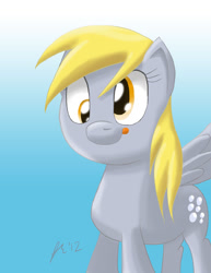 Size: 1020x1320 | Tagged: safe, artist:kingjnar, imported from derpibooru, derpy hooves, pegasus, pony, solo, tongue out