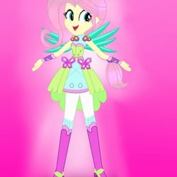 Size: 800x800 | Tagged: safe, imported from derpibooru, fluttershy, human, equestria girls, crystal guardian, female, lowres, sleeveless, solo