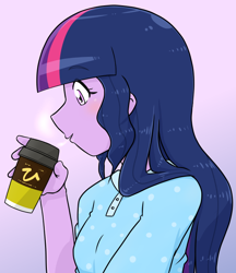 Size: 640x740 | Tagged: safe, artist:batipin, imported from derpibooru, sci-twi, twilight sparkle, human, equestria girls, coffee cup, cup, female, solo