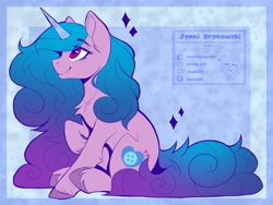 Size: 2048x1536 | Tagged: safe, artist:_candypone_, imported from derpibooru, izzy moonbow, pony, unicorn, abstract background, chest fluff, cute, female, g5, izzybetes, looking up, mare, sitting, smiling, solo, text, unshorn fetlocks, watermark