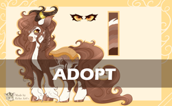 Size: 5354x3307 | Tagged: safe, artist:louyalpha, imported from derpibooru, oc, deer, deer pony, earth pony, original species, pony, adoptable, adoptable open, adoption, cute, female, open, solo