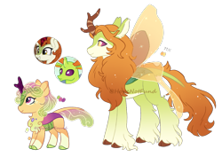 Size: 1413x1002 | Tagged: safe, artist:hopenotfound, imported from derpibooru, autumn blaze, thorax, oc, unnamed oc, changedling, changeling, hybrid, pony, interspecies offspring, king thorax, offspring, parent:autumn blaze, parent:thorax, parents:thorblaze, simple background, transparent background