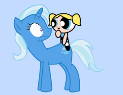 Size: 1140x874 | Tagged: safe, artist:junipermontageeqg, imported from derpibooru, trixie, pony, unicorn, double rainboom, bubbles (powerpuff girls), female, the powerpuff girls