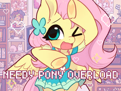 Size: 1440x1080 | Tagged: safe, artist:oofycolorful, imported from derpibooru, angel bunny, discord, fluttershy, pegasus, pony, rito, semi-anthro, anime, cardcaptor sakura, chibi, clothes, cute, dress, female, fluttershy boho dress, heart, internet overdose, kirby, kirby (series), link, male, my melody, needy girl overdose, needy streamer overload, one eye closed, otakushy, poké ball, pokémon, ponified, princess zelda, revali, sailor moon, sakura kinomoto, shyabetes, solo, tamagotchi, the legend of zelda, the legend of zelda: breath of the wild