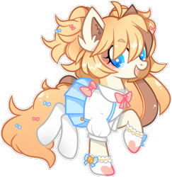 Size: 1129x1161 | Tagged: safe, artist:cafne, imported from derpibooru, oc, oc only, earth pony, pony, base used, clothes, ear fluff, earth pony oc, eyelashes, female, mare, raised hoof, simple background, skirt, smiling, socks, solo, transparent background