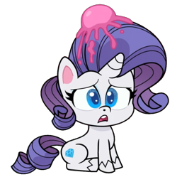 Size: 1167x1164 | Tagged: safe, edit, edited screencap, imported from derpibooru, screencap, rarity, pony, unicorn, my little pony: pony life, princess probz, background removed, food, g4.5, ice cream, not a vector, simple background, transparent background, unshorn fetlocks