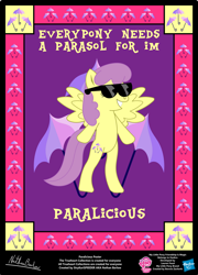 Size: 758x1054 | Tagged: safe, artist:strykarispeeder, imported from derpibooru, parasol, pegasus, pony, bipedal, paralicious, solo, sunglasses, twilightlicious