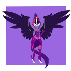 Size: 2048x2048 | Tagged: safe, artist:melonboi13, imported from derpibooru, twilight sparkle, equestria girls, boots, choker, clothes, evening gloves, female, gloves, long gloves, midnight sparkle, open mouth, shoes, skirt, solo