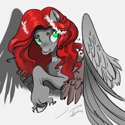 Size: 3600x3600 | Tagged: safe, artist:opalacorn, imported from derpibooru, oc, oc only, oc:void, pegasus, pony, beanbrows, eyebrows, nose piercing, nose ring, piercing, solo