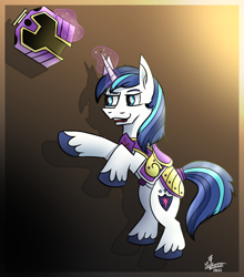 Size: 1944x2208 | Tagged: safe, artist:whirlwindflux, imported from derpibooru, shining armor, pony, unicorn, armor, bipedal, canterlot wedding 10th anniversary, male, royal guard, solo, stallion