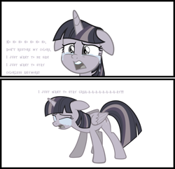 Size: 2774x2678 | Tagged: safe, artist:wardex101, imported from derpibooru, twilight sparkle, alicorn, pony, the ending of the end, what about discord?, comic, crying, crylight sparkle, discorded, discorded twilight, female, open mouth, sad, twilight sparkle (alicorn), twilight tragedy