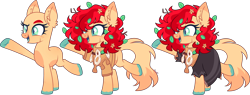 Size: 6806x2587 | Tagged: safe, artist:kurosawakuro, imported from derpibooru, oc, earth pony, pony, bald, base used, female, mare, offspring, parent:bright mac, parent:pear butter, parents:brightbutter, simple background, solo, transparent background