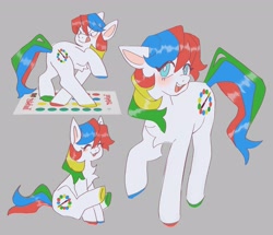 Size: 3275x2817 | Tagged: safe, artist:exxi00, imported from derpibooru, earth pony, pony, female, g1, mare, multicolored hair, right hoof red, solo, twister