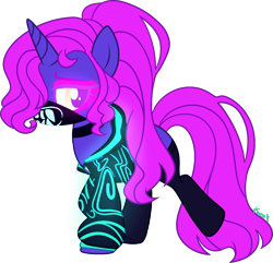 Size: 2360x2276 | Tagged: safe, artist:kurosawakuro, artist:mint-light, imported from derpibooru, oc, oc only, pony, base used, clothes, female, hoodie, mare, mask, simple background, solo, transparent background