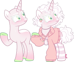 Size: 2698x2268 | Tagged: safe, artist:kurosawakuro, imported from derpibooru, oc, oc only, pony, unicorn, bald, base used, clothes, female, hoodie, mare, simple background, socks, solo, striped socks, transparent background