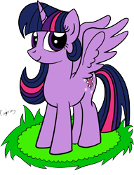 Size: 858x1122 | Tagged: safe, artist:thebrokencog, imported from derpibooru, twilight sparkle, alicorn, pony, female, grass, mare, simple background, solo, transparent background, twilight sparkle (alicorn)
