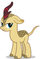 Size: 1343x1980 | Tagged: artist needed, safe, imported from derpibooru, autumn afternoon, kirin, bald, base, ears back, floppy ears, full body, gritted teeth, hooves, lidded eyes, male, shadow, shaved, simple background, solo, standing, teeth, transparent background