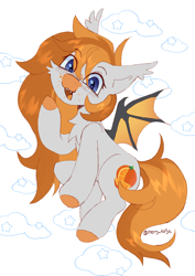 Size: 2480x3508 | Tagged: safe, artist:kotya, imported from derpibooru, oc, oc only, bat pony, pony, chest fluff, ear fluff, looking at you, simple background, solo, white background