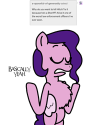 Size: 1816x2146 | Tagged: safe, artist:professorventurer, imported from derpibooru, pipp petals, pegasus, pony, series:ask pippamena, bipedal, eyes closed, g5, my little pony: a new generation, shrug