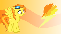 Size: 1920x1080 | Tagged: safe, artist:mlpwallpapermaker, imported from derpibooru, spitfire, pegasus, cutie mark, cutie mark background, female, goggles, mare, solo, wallpaper