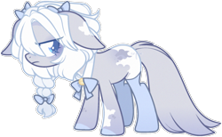 Size: 1641x1012 | Tagged: safe, artist:cafne, imported from derpibooru, oc, oc only, earth pony, pony, base used, bow, braid, clothes, earth pony oc, eyelashes, female, frown, hair bow, mare, simple background, socks, solo, transparent background