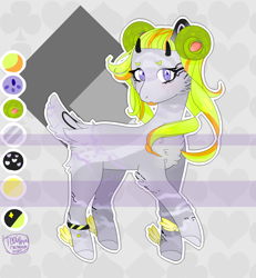 Size: 3792x4096 | Tagged: safe, artist:nikachyy, imported from derpibooru, oc, oc only, pony, horns, reference sheet, solo