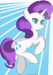 Size: 2480x3508 | Tagged: safe, artist:redriver, imported from derpibooru, rarity, unicorn, blue background, simple background