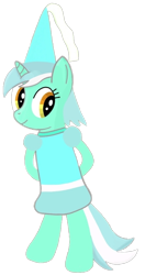 Size: 554x1051 | Tagged: safe, artist:darlycatmake, edit, imported from derpibooru, vector edit, lyra heartstrings, pony, unicorn, amused, clothes, dress, dressup, happy, hat, hennin, hooves behind back, looking at someone, looking at something, looking back, lyra is amused, princess, princess lyra heartstrings, simple background, smiling, standing, standing on two hooves, standing up, transparent background, vector