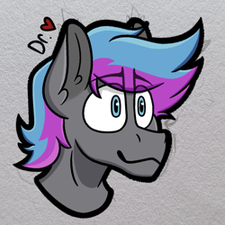 Size: 1383x1384 | Tagged: safe, artist:drheartdoodles, imported from derpibooru, oc, oc:quantum melody, bat pony, bust, digital art, multicolored hair, portrait, shading, smiling