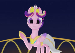 Size: 2048x1444 | Tagged: safe, artist:suryfromheaven, imported from derpibooru, princess cadance, alicorn, pony, bride, canterlot, canterlot wedding 10th anniversary, clothes, dress, female, mare, night, raised hoof, stars, wedding dress