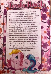 Size: 640x932 | Tagged: safe, imported from derpibooru, toola roola, 2009, backstory, flower, g3, hoof heart, magazine, mlp annual 2009, official, scan, story included, text