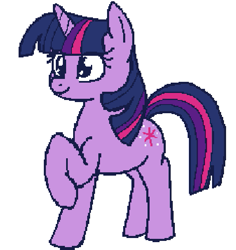 Size: 571x605 | Tagged: safe, artist:axlearts, twilight sparkle, pony, unicorn, female, horn, mare, raised hoof, simple background, solo, unicorn twilight, white background