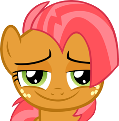 Size: 3878x3960 | Tagged: safe, artist:smashblu, imported from derpibooru, babs seed, earth pony, pony, one bad apple, babs seed song, babsface, faic, female, filly, foal, high res, looking at you, simple background, smiling, smiling at you, solo, transparent background, vector