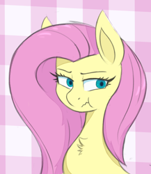 Size: 3500x4039 | Tagged: safe, artist:endo, imported from derpibooru, fluttershy, pony, :t, bust, chest fluff, portrait, sketch, solo