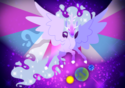 Size: 3000x2123 | Tagged: safe, artist:superkitsch, imported from derpibooru, oc, oc only, oc:harmony, alicorn, pony, alicorn oc, horn, solo, wings