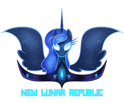 Size: 2880x2406 | Tagged: safe, artist:opal_radiance, imported from derpibooru, princess luna, alicorn, pony, high res, new lunar republic, poster, simple background, solo, transparent background