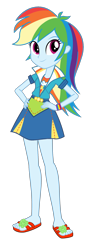 Size: 740x2000 | Tagged: artist needed, source needed, safe, imported from derpibooru, rainbow dash, equestria girls, feet, female, hand on hip, sandals, simple background, solo, toes, transparent background, vector