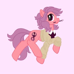 Size: 2000x2000 | Tagged: safe, artist:mediocremare, imported from derpibooru, oc, earth pony, pony, female, mare, simple background, solo, sweater vest